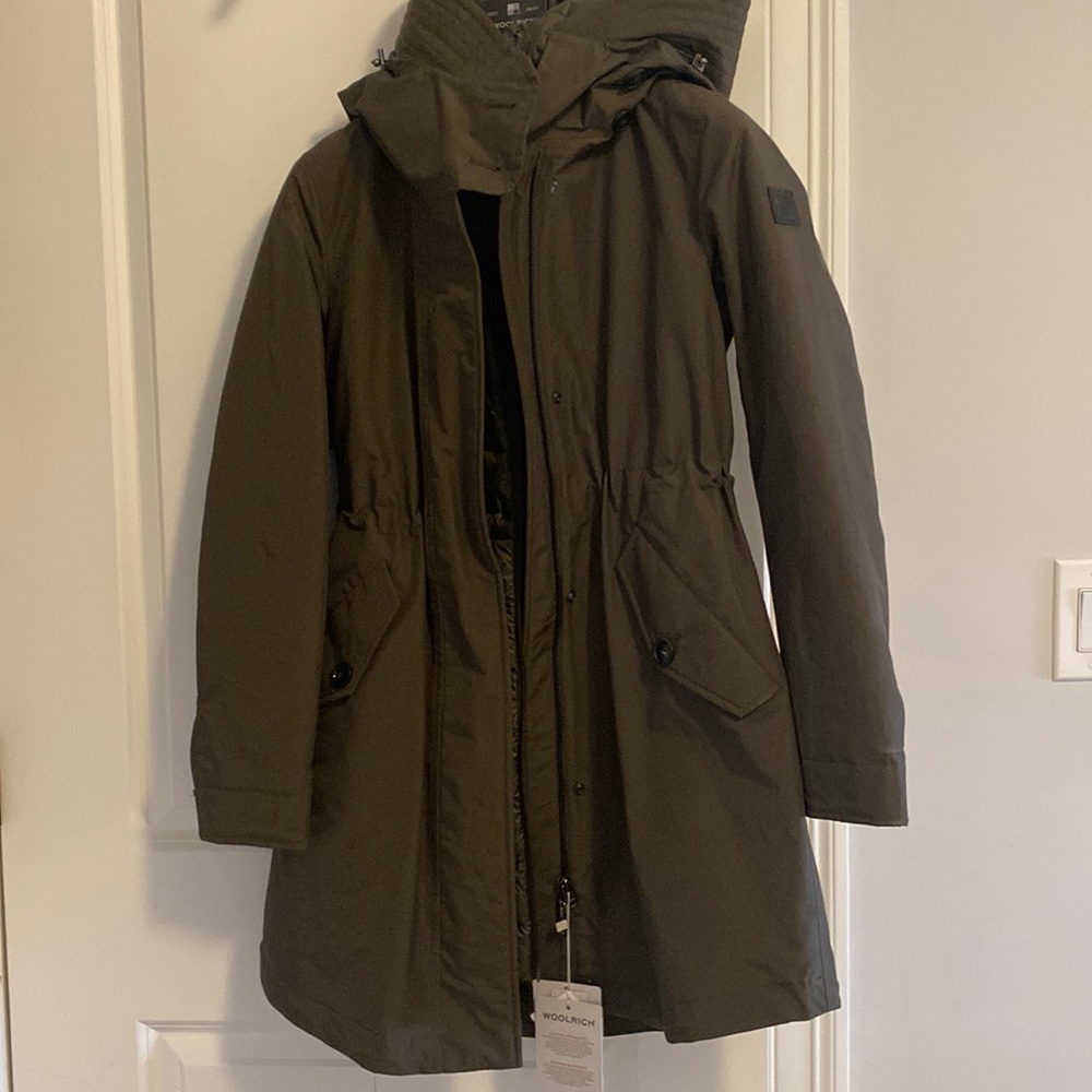 Woolrich long military parka , NWT , XS
